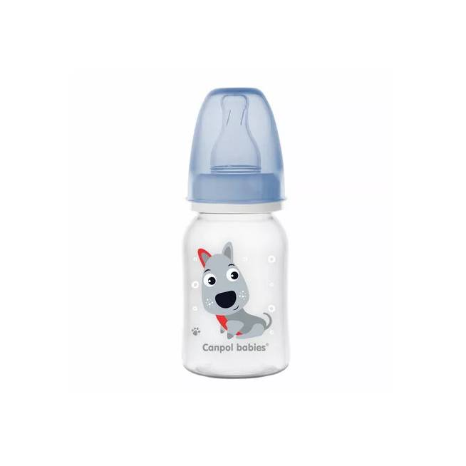 CANPOL 11/851 Buteliukas 120ml, dekoruotas "Happy Animals" BPA 0%