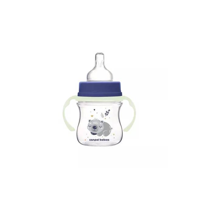 CANPOL 35/236 120ml EasyStart Sleepy Koala antikolikinis buteliukas mėlynas