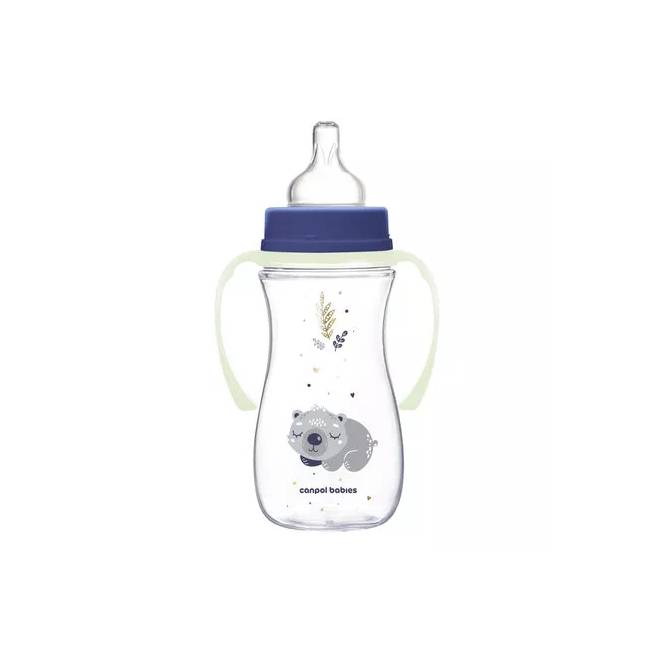 CANPOL 35/238 Buteliukas nuo dieglių 300ml EasyStart Sleepy Koala mėlynas