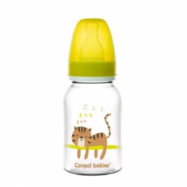 CANPOL 59/100 Buteliukas siauras 120 ml AFRIKA geltonas