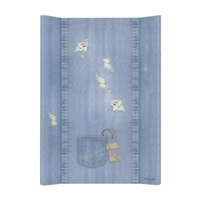 CEBA 102-119-589 Trumpas profiliuotas minkštas persirengimo stalas be atlošo 50x70 DENIM STYLE SHABBY blue*