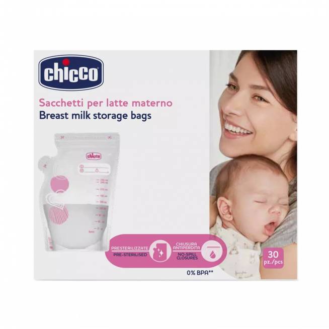 CHICCO 00002257300000 Maišeliai pienui laikyti 30 vnt