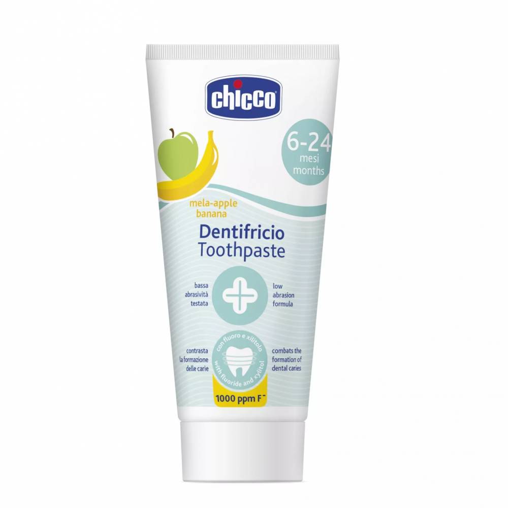 CHICCO 00007428000000 Obuolių ir bananų fluorido dantų pasta 50ml