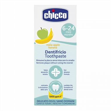 CHICCO 00007428000000 Obuolių ir bananų fluorido dantų pasta 50ml