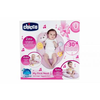 CHICCO 00009829100000 Lizdas su pagalvėle rožinės spalvos