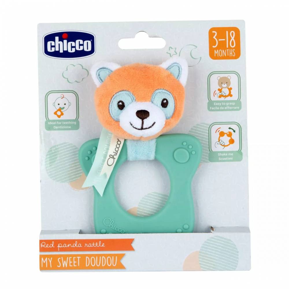 CHICCO 00011465000000 Panda barškutis raudonas