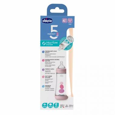 CHICCO 00020235100040 Butelka PERFECT5 300 ml 4m+ girl*