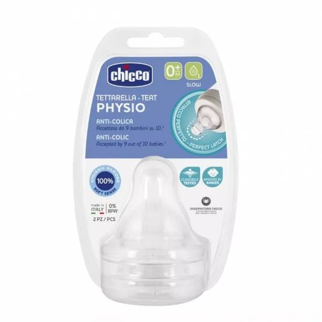 CHICCO 00020311000000 Čiulptukas PERFECT5 free flow 0m+ 2 vnt