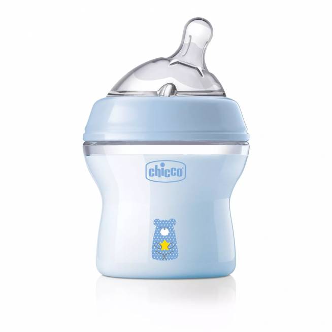 CHICCO 00081311200000 NF plastikinis butelis 0m+ 150 ml berniukas