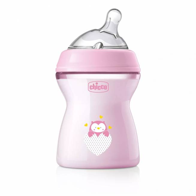 CHICCO 00081323100000 Butelka NF plastikowa 2m+ 250 ml girl