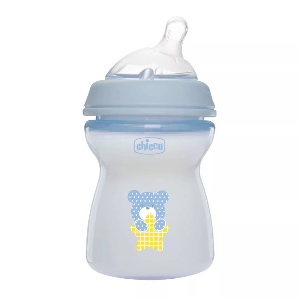 CHICCO 00081323200000 NF plastikinis butelis 2m+ 250 ml berniukas