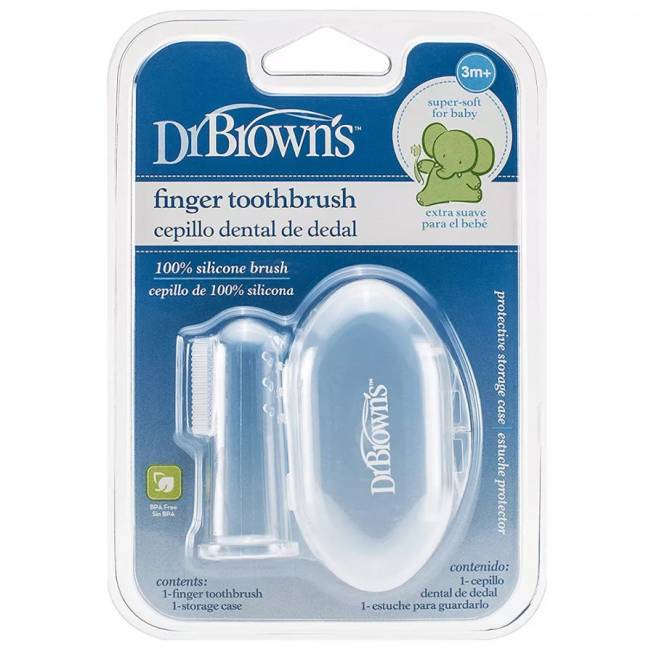 Dr.Browns HG010 Silikoninis dantų šepetėlis su dėžute