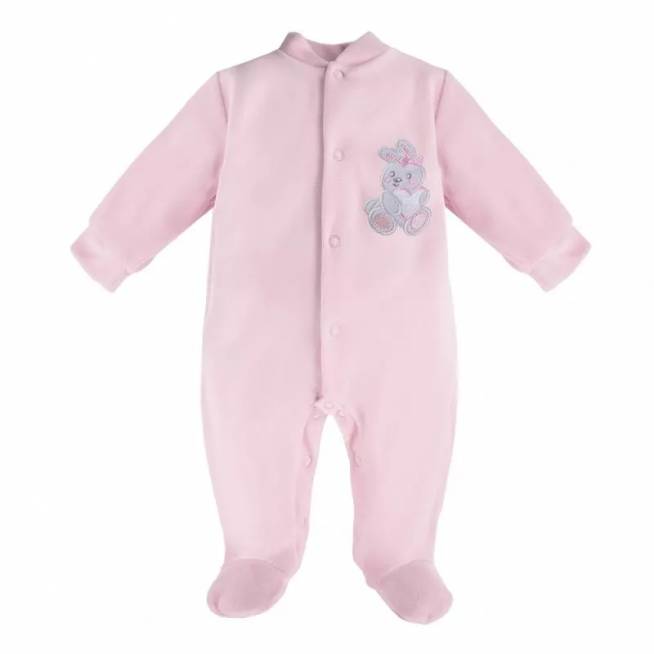 EWA 930026 NEWBORN Velūro pižama rožinė 62