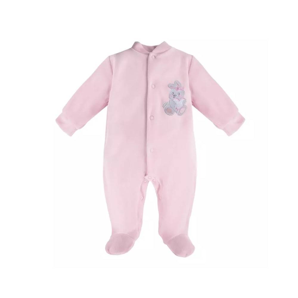 EWA 930026 NEWBORN Velūro pižama rožinė 62