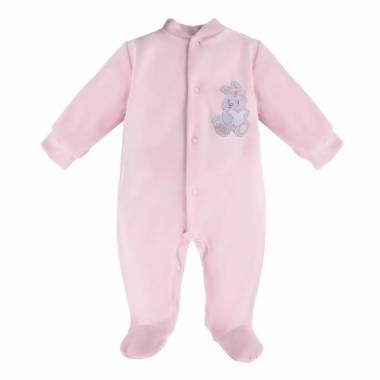 EWA 930026 NEWBORN Velūro pižama rožinė 62