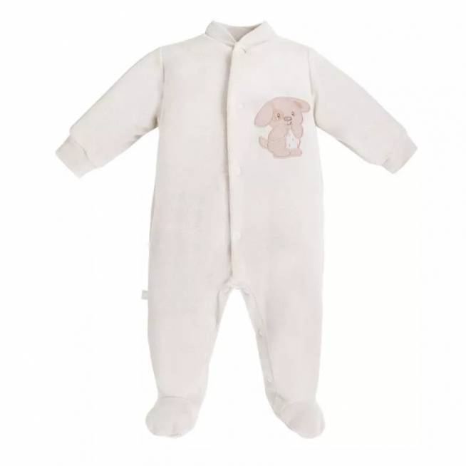 EWA 930064 NEWBORN Pajac welur ecru 62