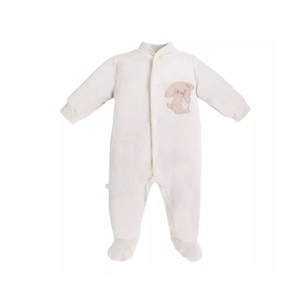 EWA 930064 NEWBORN Pajac welur ecru 62