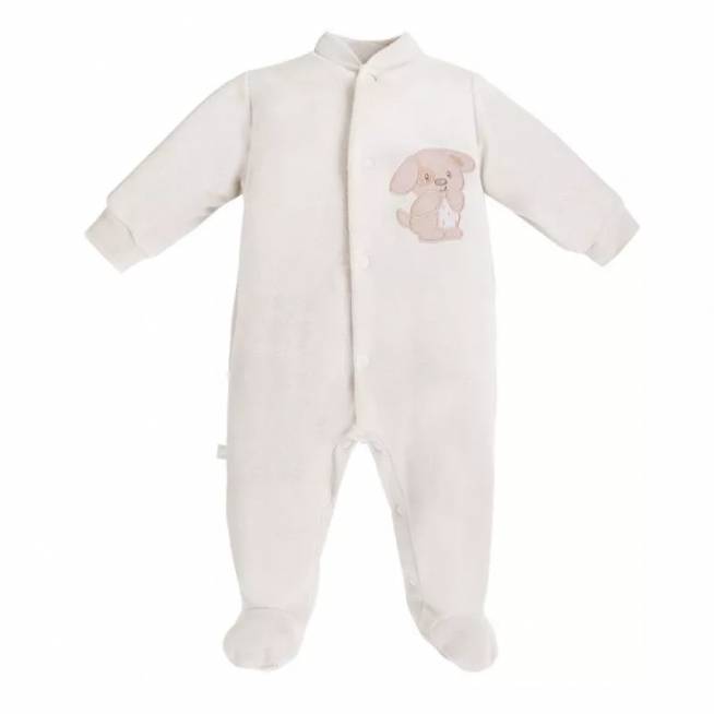 EWA 930057 NEWBORN Pajac welur ecru 56