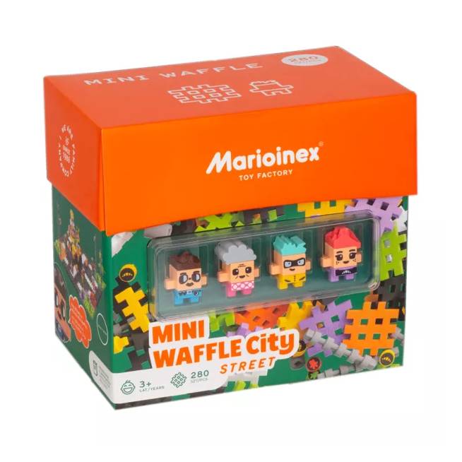 MARIOINEX 904183 Klocki waffle mini - Ulica 280 el.