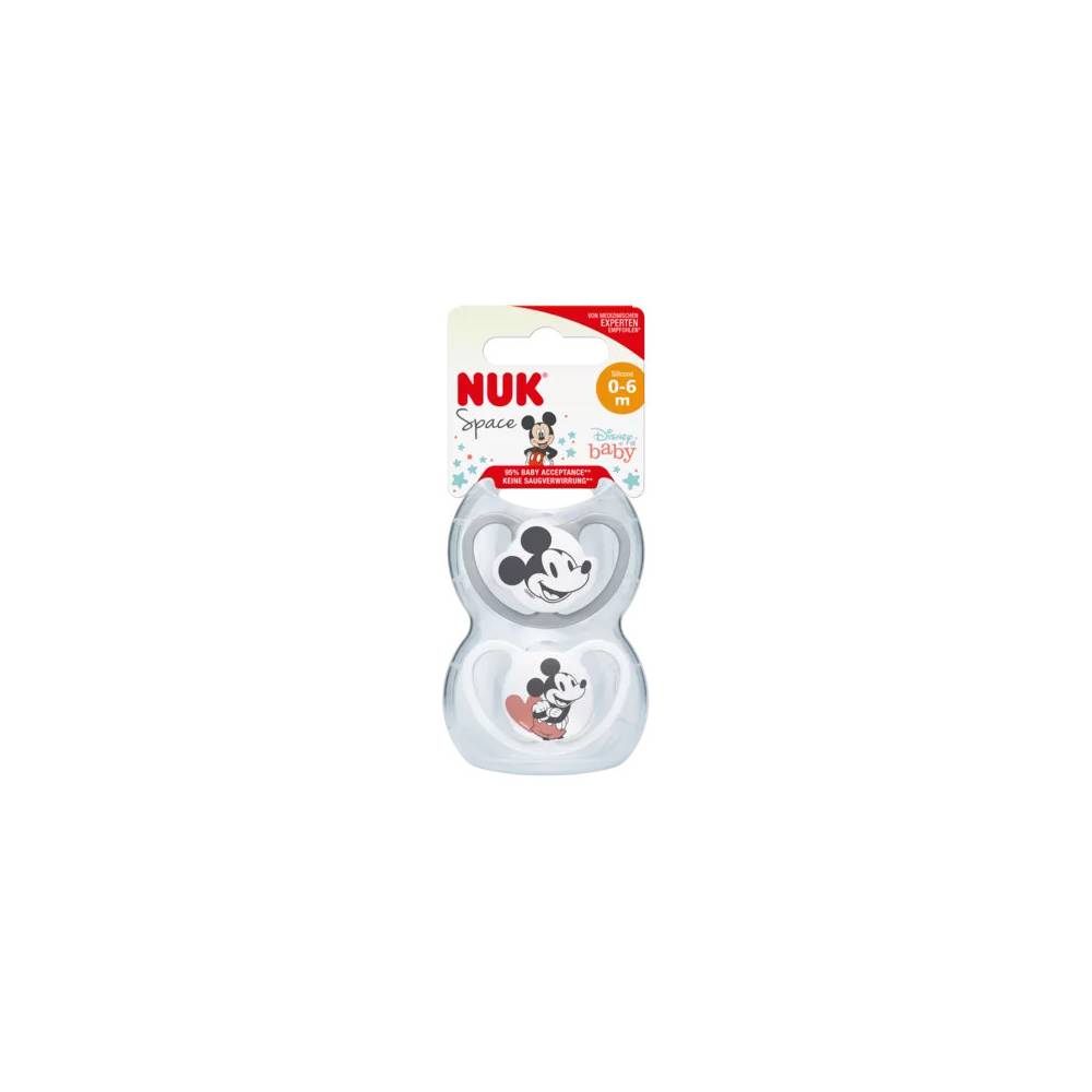 NUK 175281 0-6 silikoninis čiulptukas SPACE MICHAEL MOUSE 2vnt