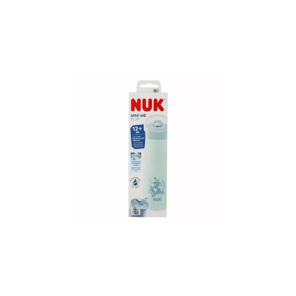 NUK 225328 Nerūdijančio plieno puodelis 500ml Mini +12m pasaulinis