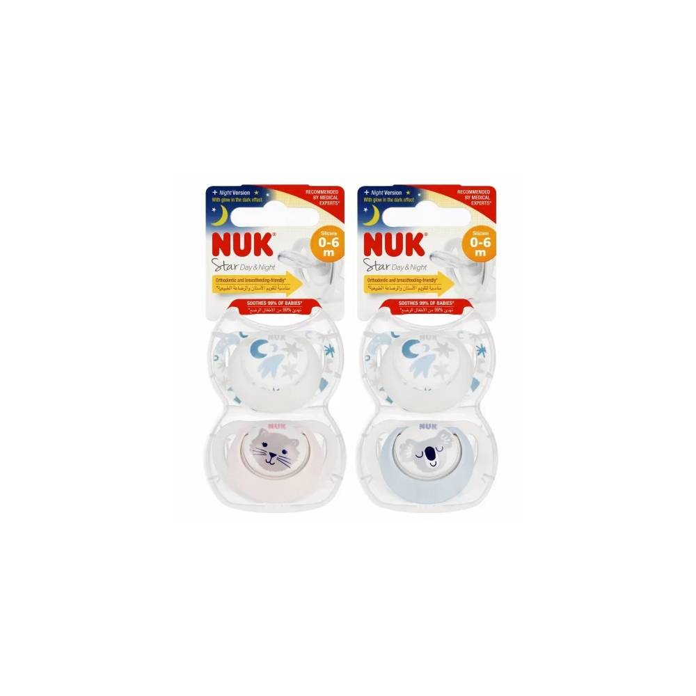 NUK 730692 STAR D&N čiulptukas 0-6 m 2 vnt