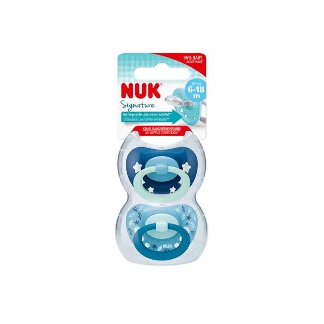 NUK 736680 Silikoninis manekenas 6-18m SIGNATURE 2vnt