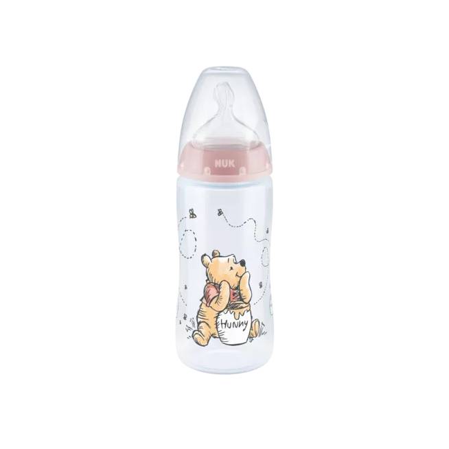 NUK 741022 FC+PP Buteliukas 300ml. su temperatūros indikatoriumi DISNEY KUBUŚ PUCHATEK silikoninis čiulptukas 0-6m-cy M