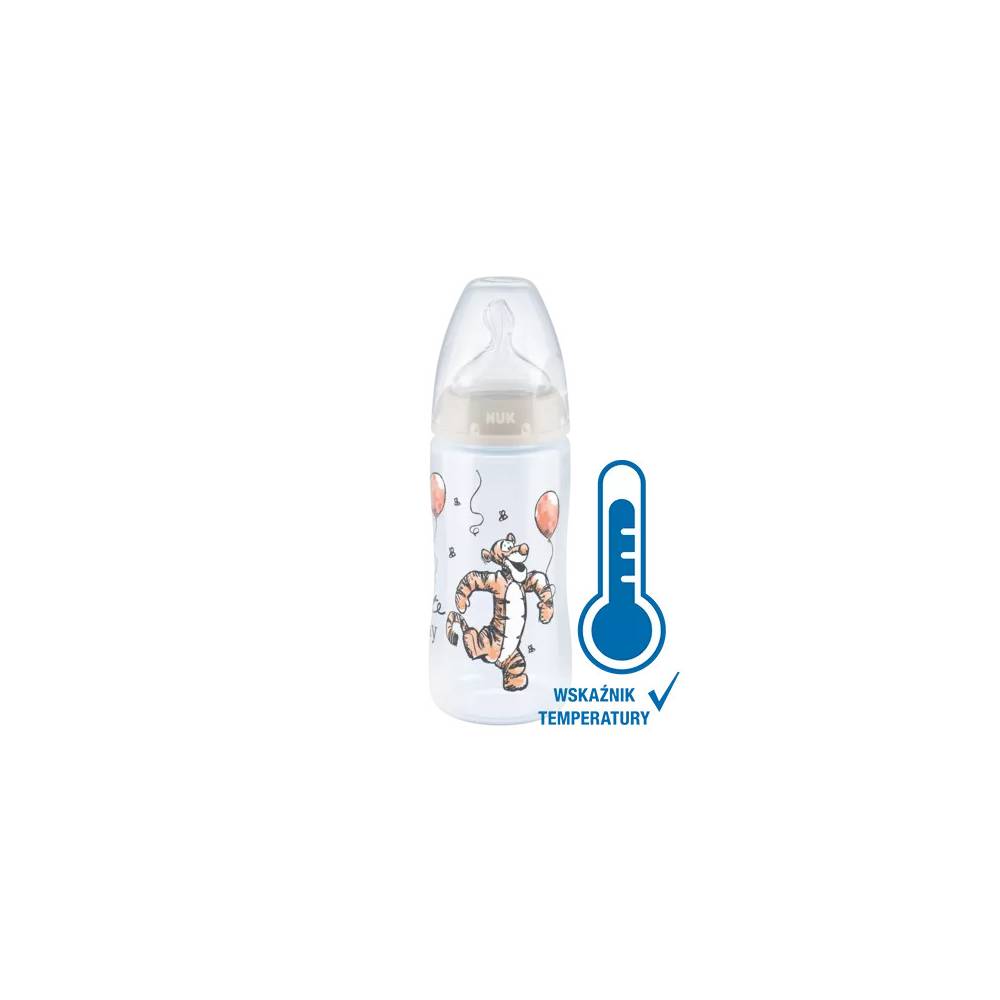 NUK 741022 FC+PP Buteliukas 300ml. su temperatūros indikatoriumi DISNEY KUBUŚ PUCHATEK silikoninis čiulptukas 0-6m-cy M