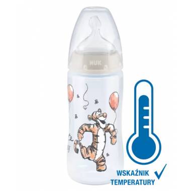 NUK 741022 FC+PP Buteliukas 300ml. su temperatūros indikatoriumi DISNEY KUBUŚ PUCHATEK silikoninis čiulptukas 0-6m-cy M