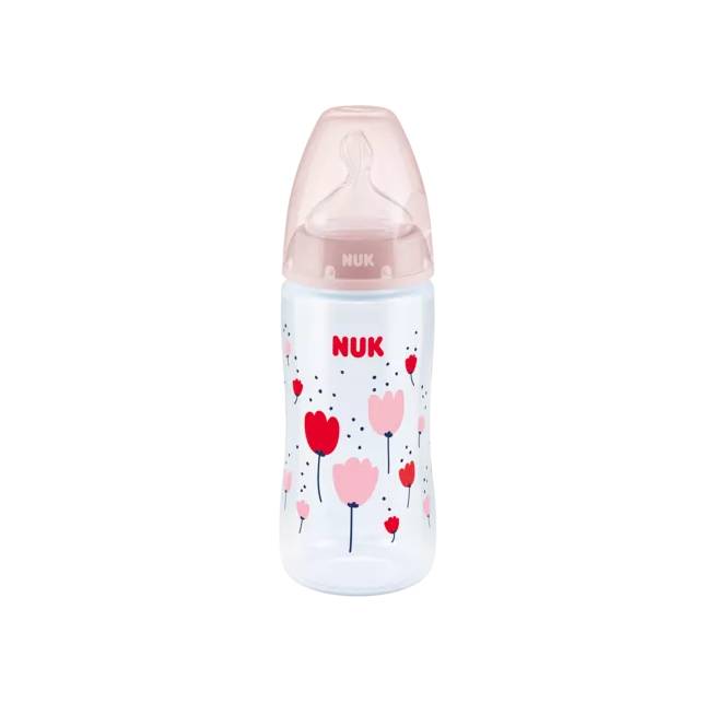 NUK 741926 FC+ PP 300 ml buteliukas su temperatūros indikatoriumi, silikoninis čiulptukas 0-6 mėn