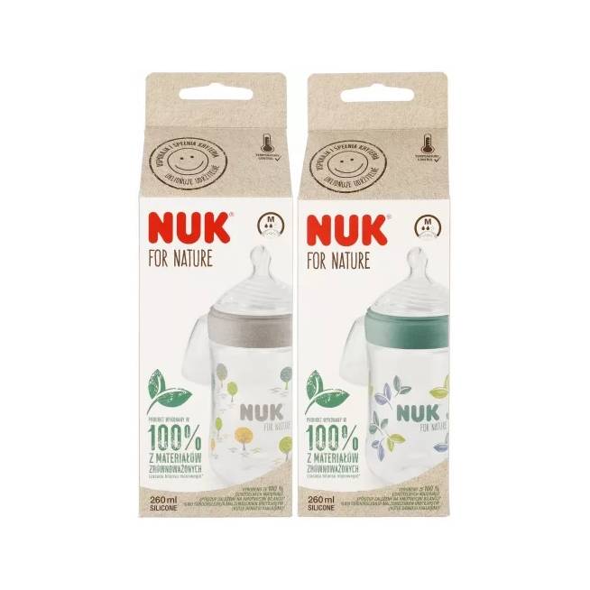 NUK 742005 Buteliukas 260 ml "Nature sil. M" čiulptukui