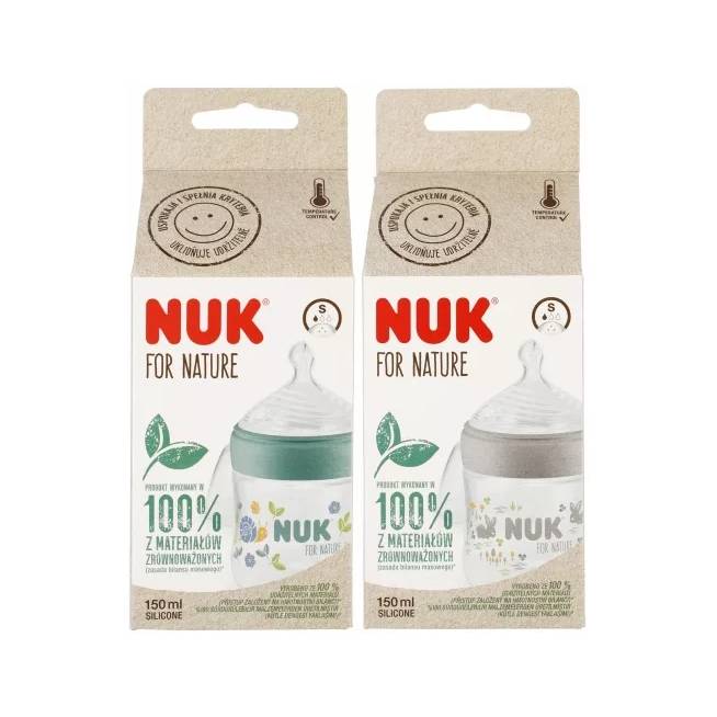 NUK 743076 Buteliukas 150 ml "Nature sil. S" žindukui