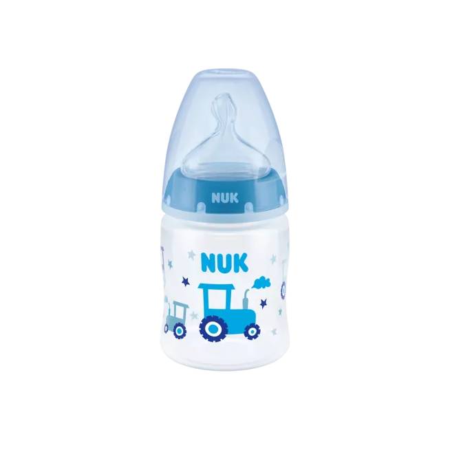 NUK 743875 FC+ PP 150 ml buteliukas su temperatūros indikatoriumi, silikoninis čiulptukas 0-6 mėn