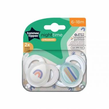 TOMMEE TIPPEE TTP43336297 NIGHT TIME manekenai 6-18m mix 2pak