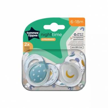 TOMMEE TIPPEE TTP43336297 NIGHT TIME manekenai 6-18m mix 2pak