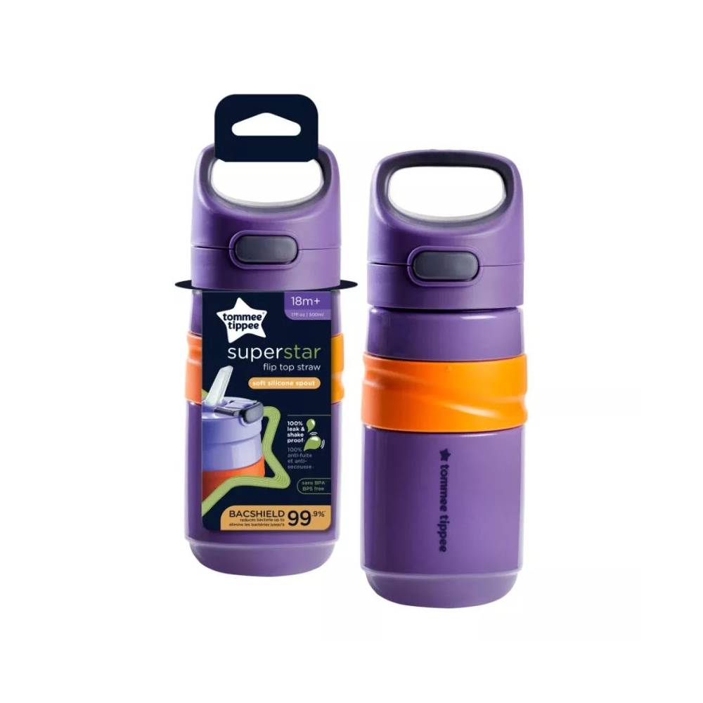 TOMMEE TIPPEE TTP447865 Sportinis buteliukas 18m+ Fliptop violetinės spalvos