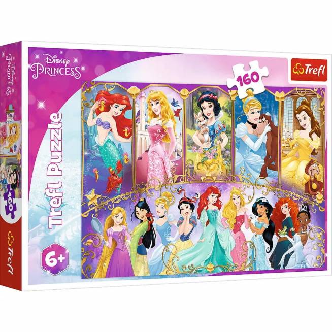 TREFL 15407 Dėlionė 160 "Disney" princesių portretų