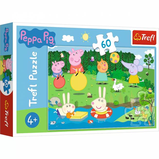 TREFL 17326 Dėlionė 60 el. atostogų linksmybės Peppa Pig