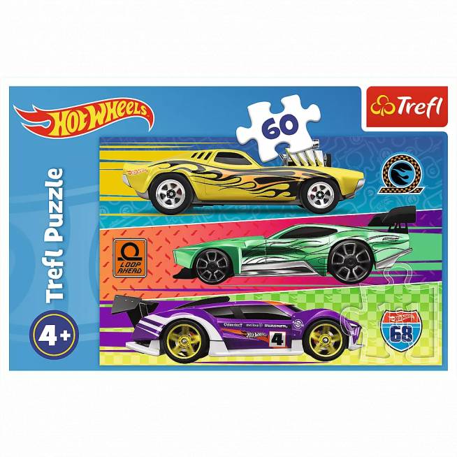 TREFL 17389 Dėlionė 60 lenktynių / Hot Wheels