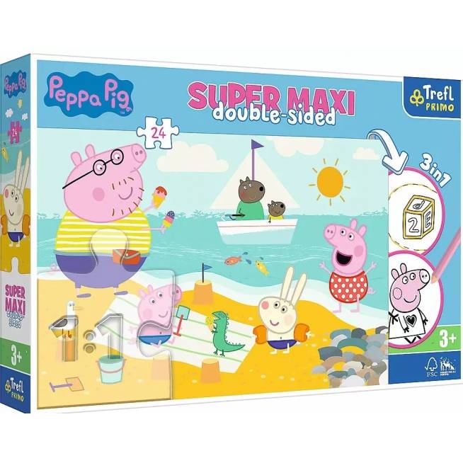 TREFL 41010 Dėlionė 24 SUPER MAXI "Peppy's Joyful Day