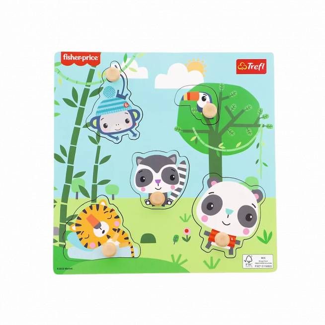 TREFL 61618 Dėlionė mini Fisher Price Džiunglės