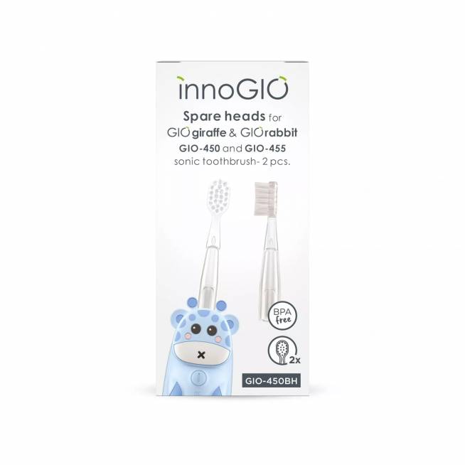 INNOGIO GIO-450BH Pakaitinės šepetėlio galvutės, skirtos GIOgiraffe ir GIOrabbit dantų šepetėliui