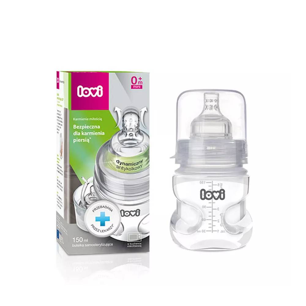 LOVI 21/573 Savaime sterilizuojantis buteliukas 150ml