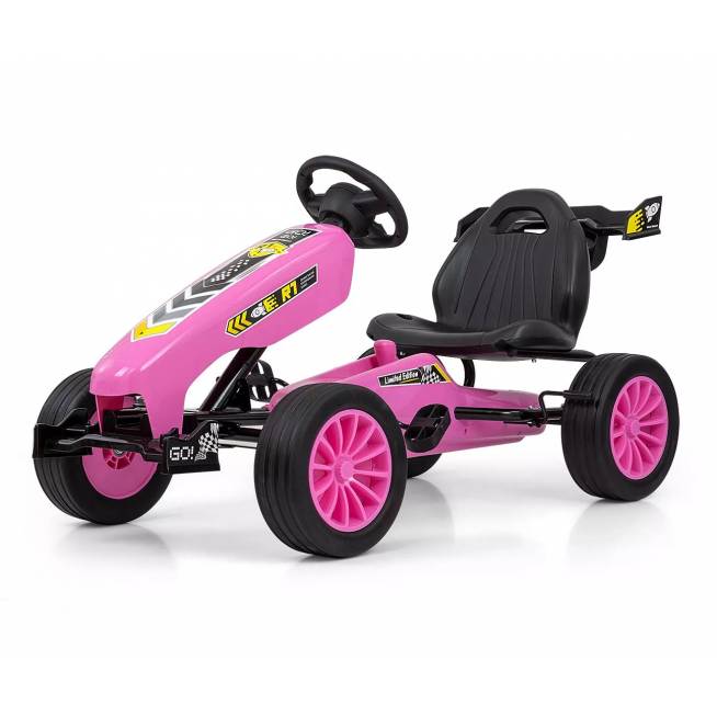 MILLY MALLY Pedalinis kartingas Rocket Pink