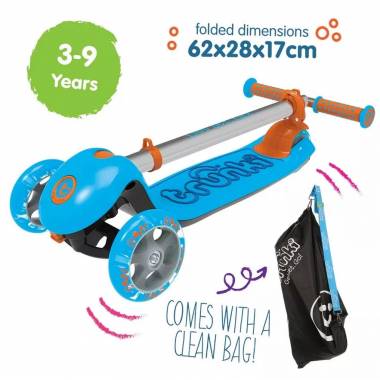 TRUNKI TRU-SCL-EU-ZZ-01 "Trunki" sulankstomas paspirtukas - mėlynas, didelis