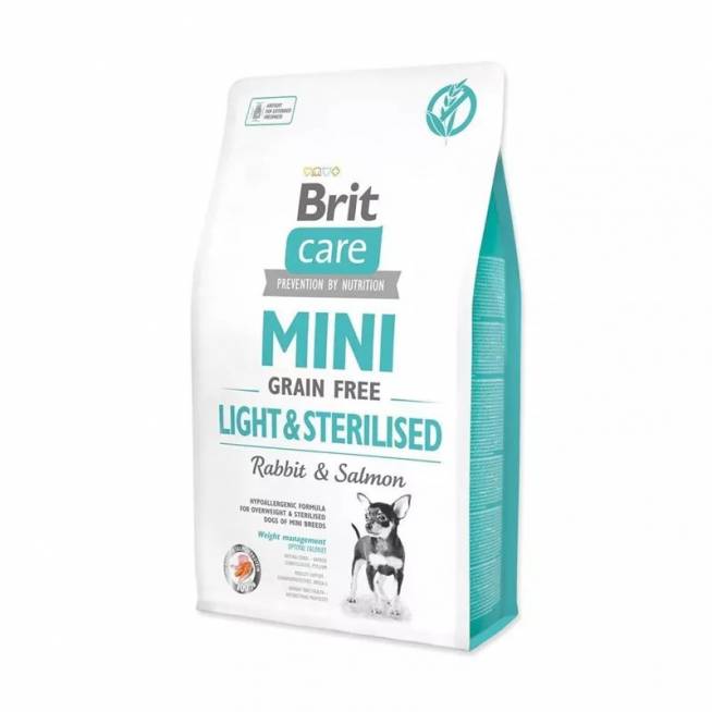 Sausas šunų maistas Brit Care Mini Light&Sterilised, triušiena / lašiša, 2 kg