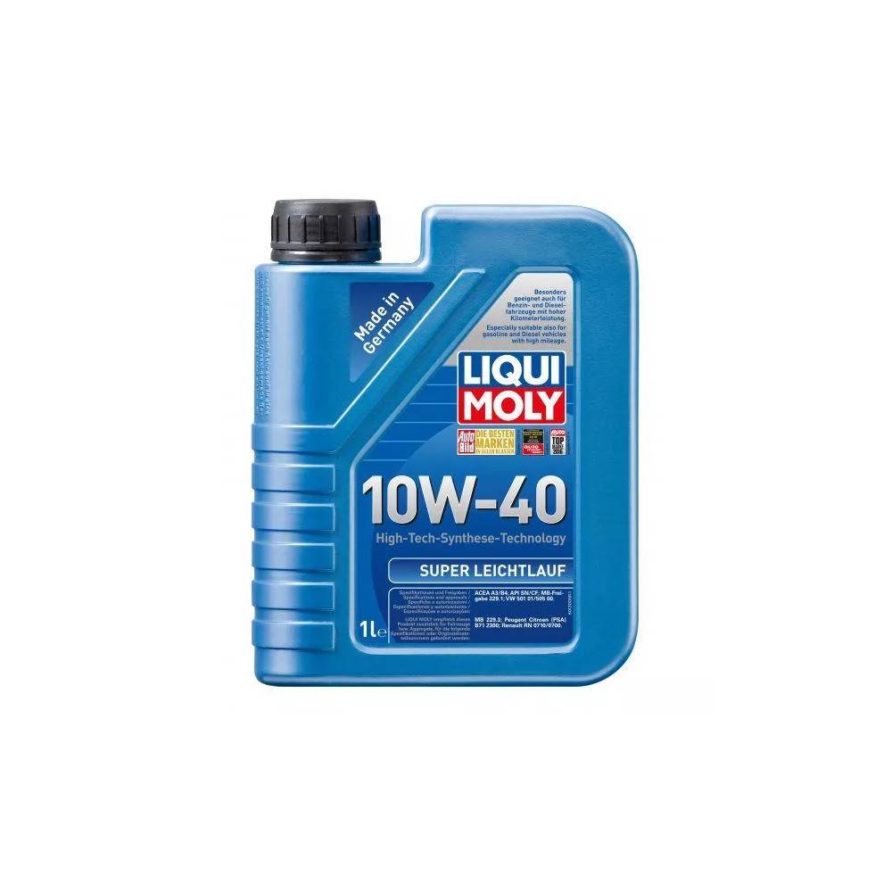 Variklių alyva Liqui Moly Super Leichtlauf 10W - 40, pusiau sintetinis, lengviesiems automobiliams, 1 l