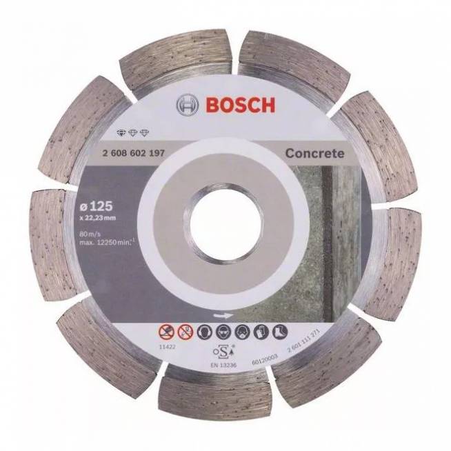 Pjovimo diskas Bosch, 125 mm x 22.23 mm x 2.2 mm