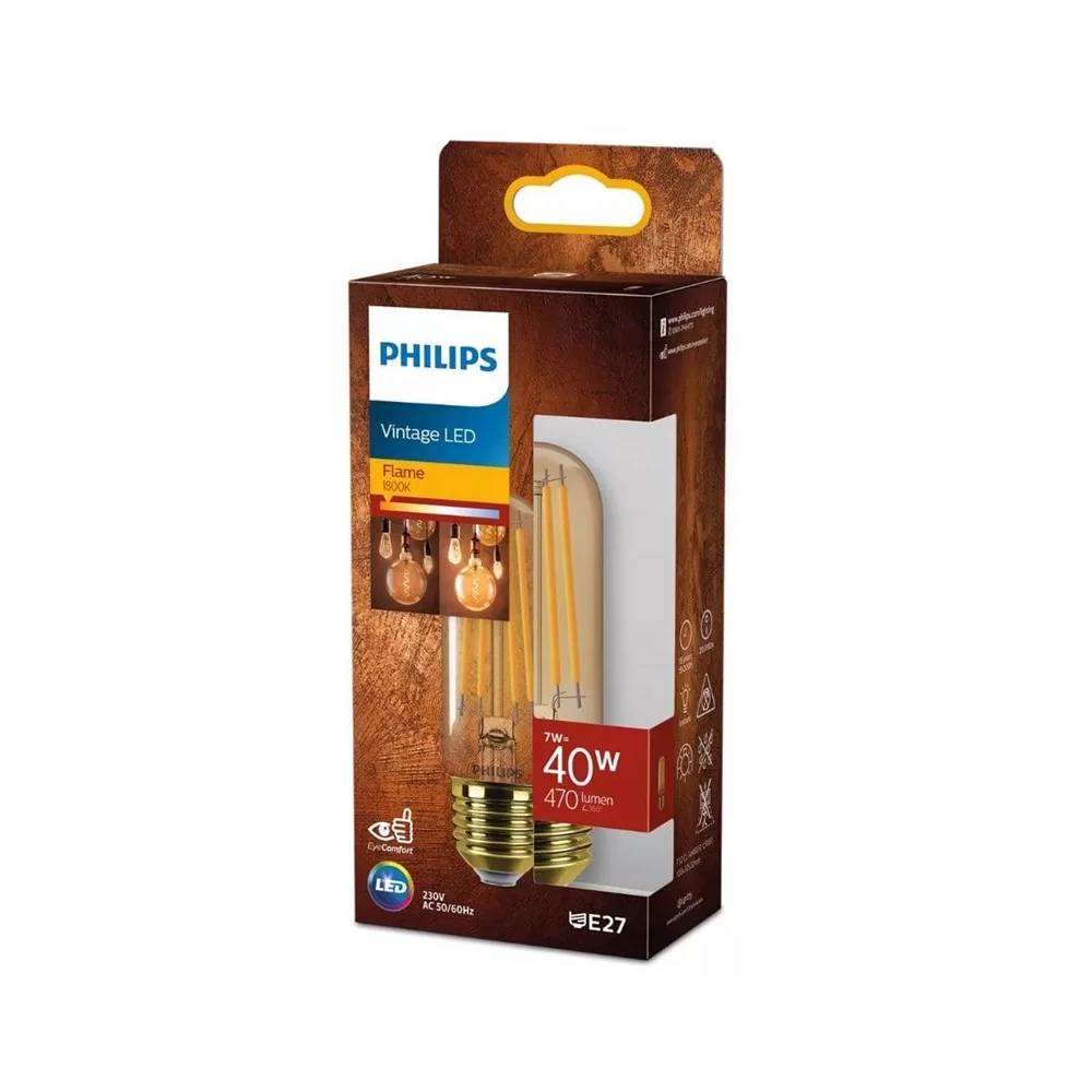 Lemputė Philips LED, T37, šiltai balta, E27, 7 W, 470 lm